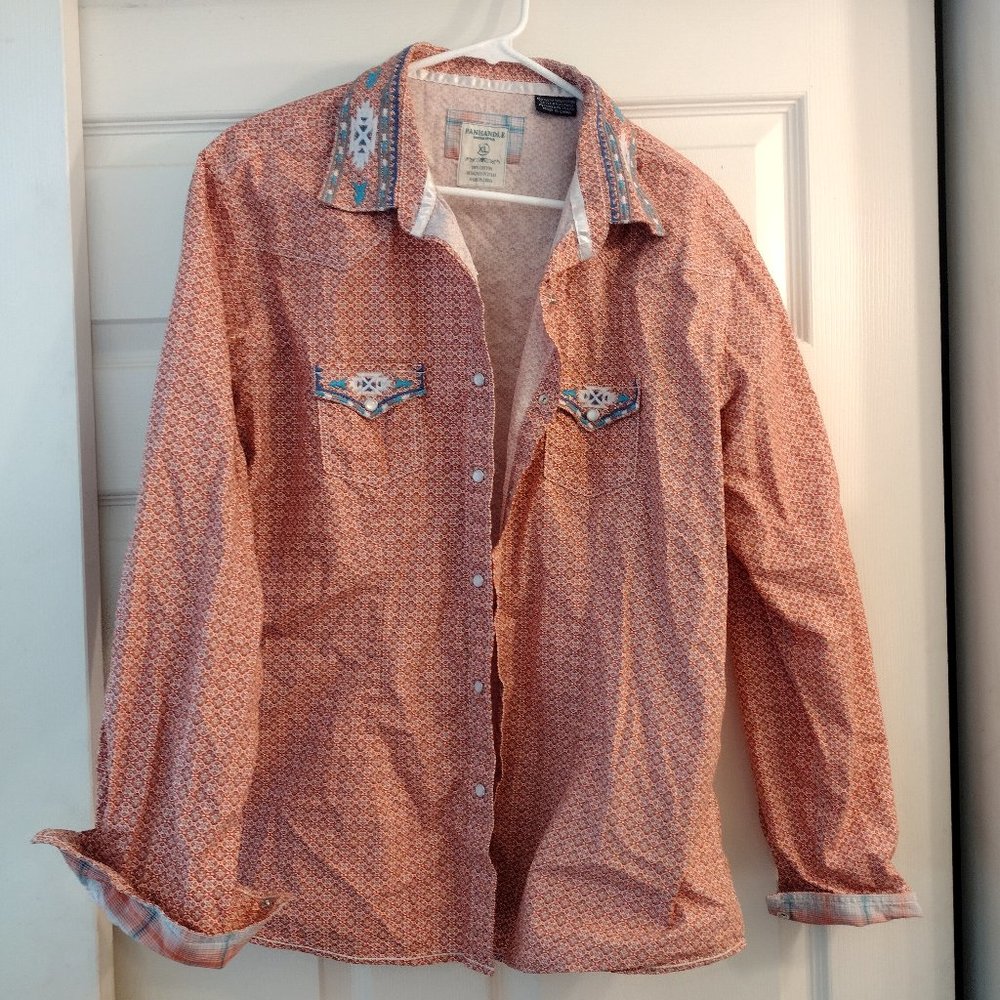 Panhandle pearl snap embroidered cowgirl shirt